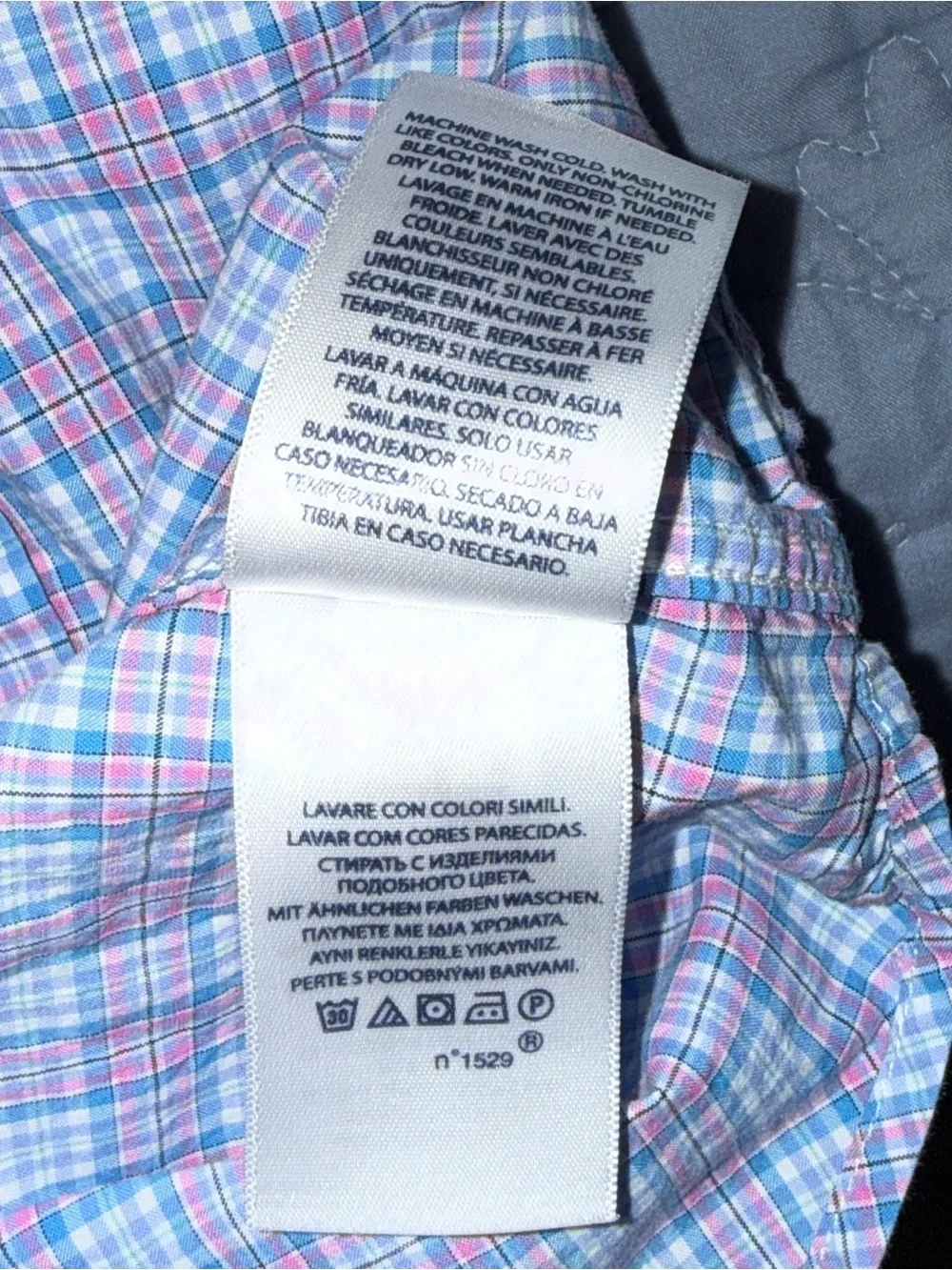 Boy’s Ralph Lauren Blue & Pink Plaid Button-Down Shirt